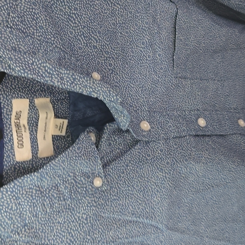 Goodthreads Blue & White Print Shirt - Picture 5 of 9